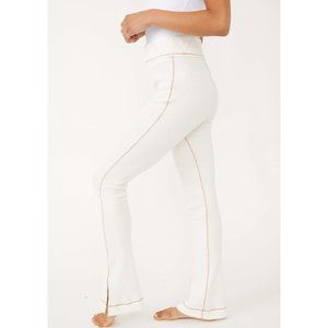 NWT Free People Under The Stars Slim Flare Pant / White Whisper